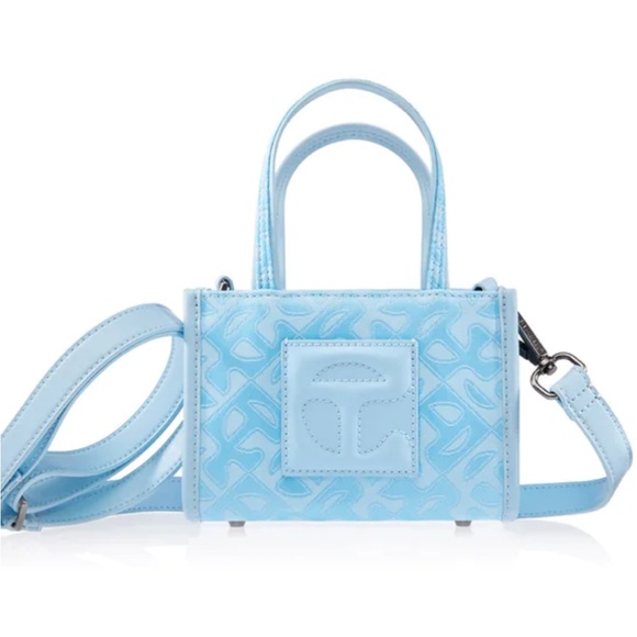 Telfar NWT Monogram Jacquard Small pool blue crossbody/shoulder bag! - Picture 6 of 6